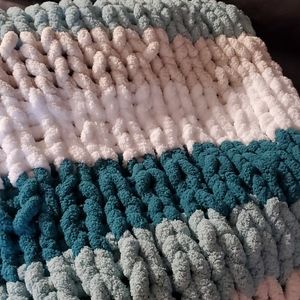 Handmade Chunky Knit Multicolor Blanket